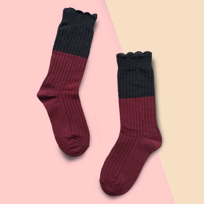 

Color Block Ribbed Socks, Multicolor