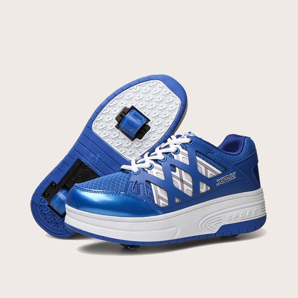 

Boys Velcro Strap Runaway Sneakers With Wheel, Blue