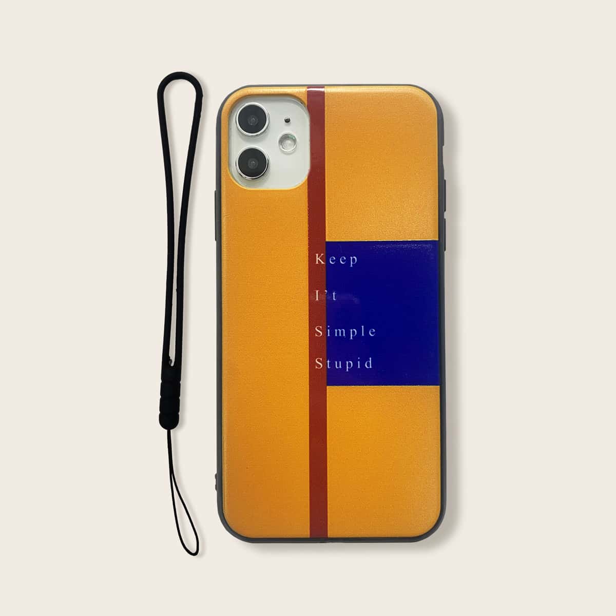 

Colorblock Slogan Graphic iPhone Case, Multicolor