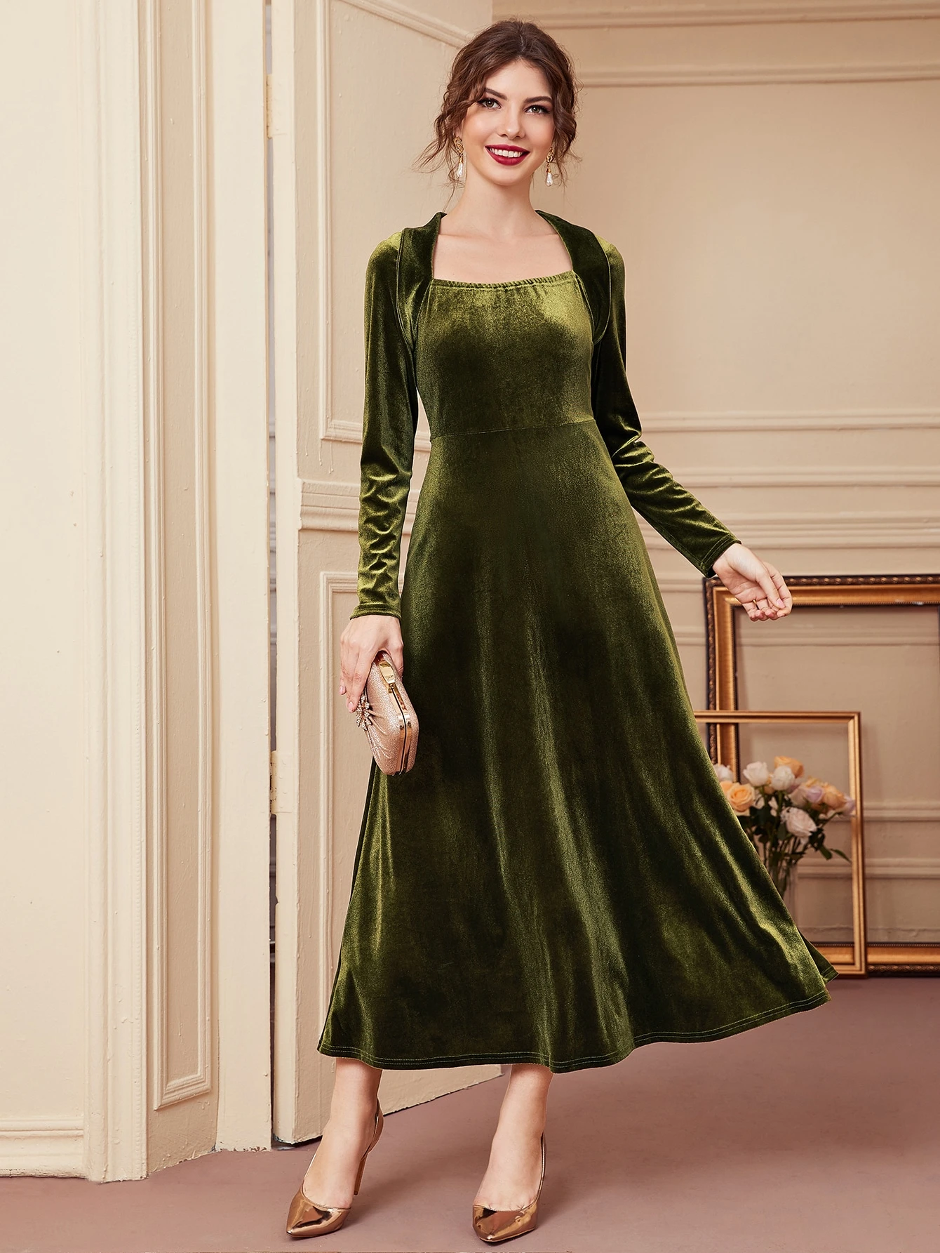 Velvet a line dress Clearance