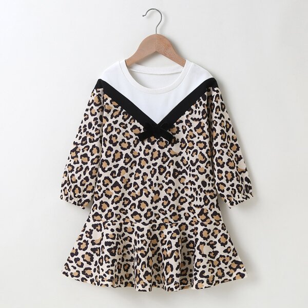 

Toddler Girls Cheetah Print Babydoll Dress, Multicolor
