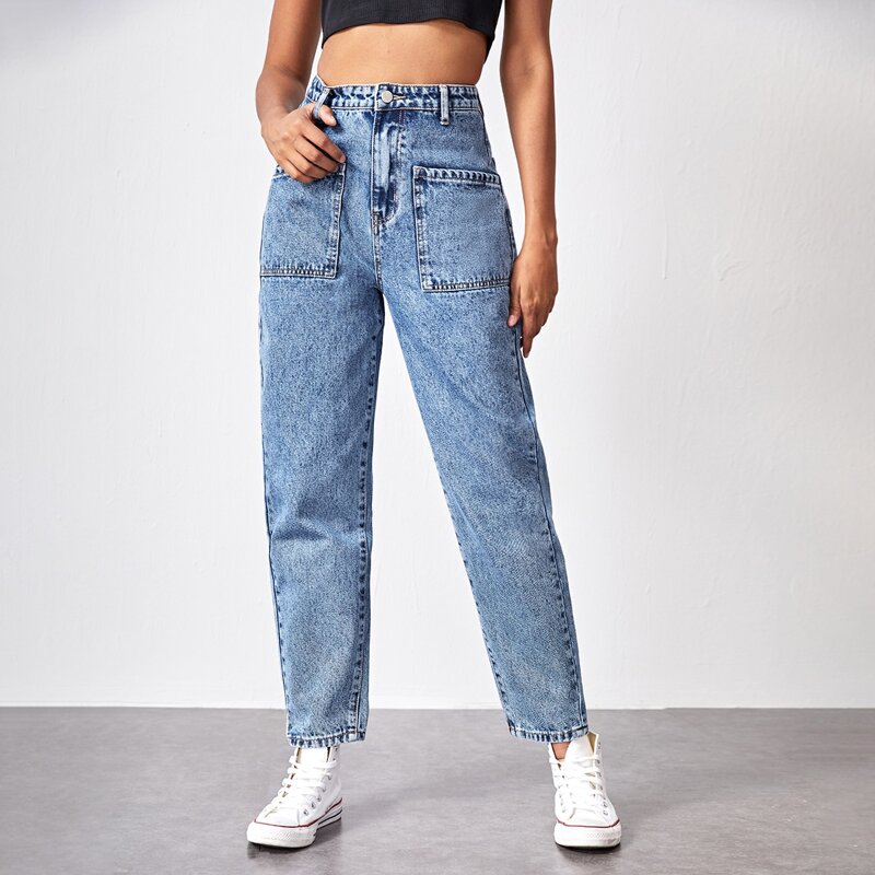 

Light Wash High Waist Mom Jeans