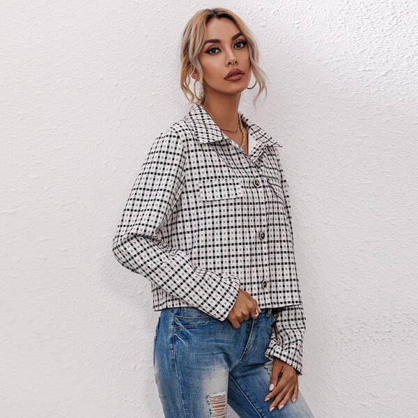 

Plaid Button Through Jacket, Multicolor