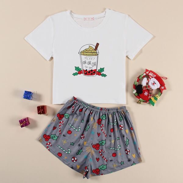 

Christmas Print PJ Set, Multicolor