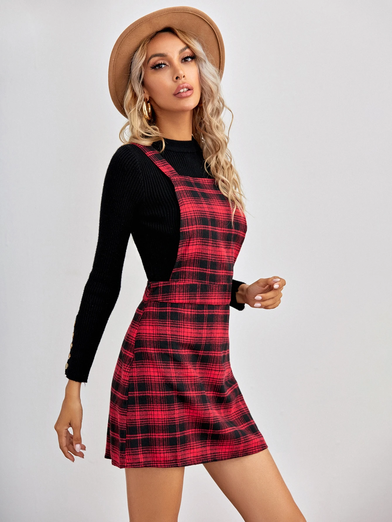 Pinafore dress tartan Clearance