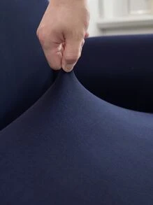 Vỏ bọc sofa co giãn màu đồng nhất & vỏ đệm 1pc - Màu xanh hải quân - Xem 2