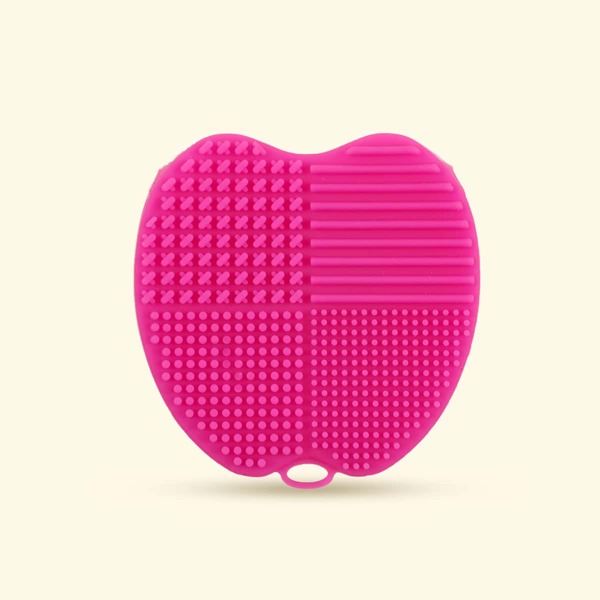 

1pc Plain Makeup Brush Cleaning Pad, Hot pink
