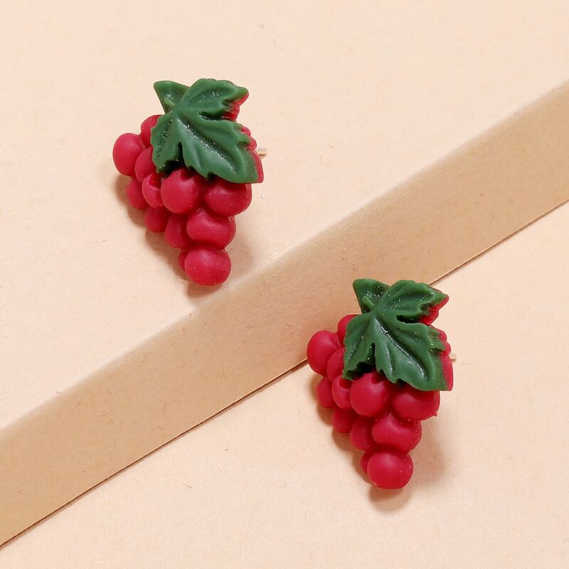 

Grape Stud Earrings, Purple