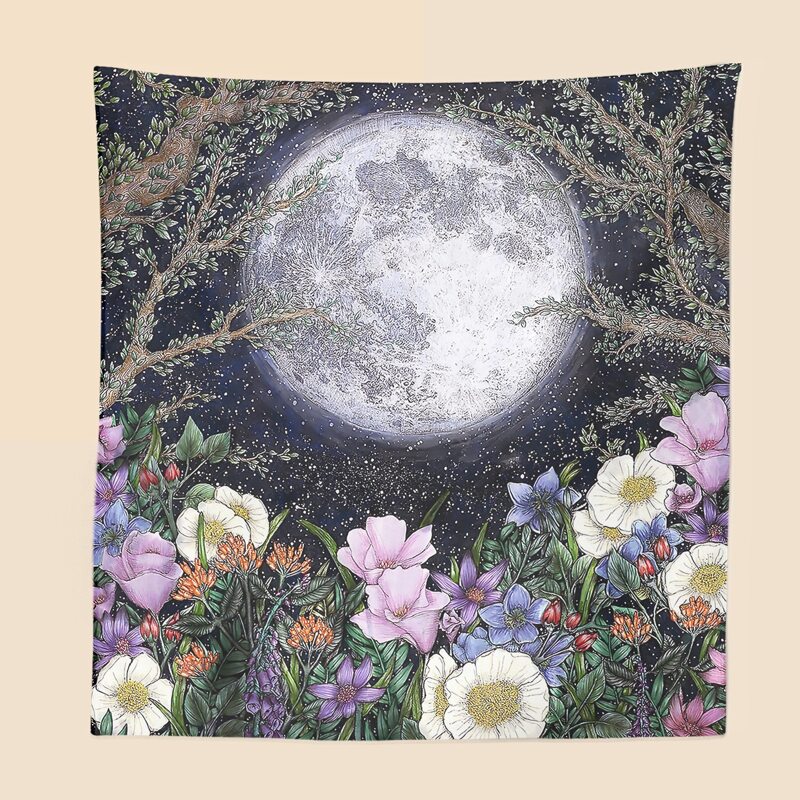 

Moon Print Tapestry, Multicolor