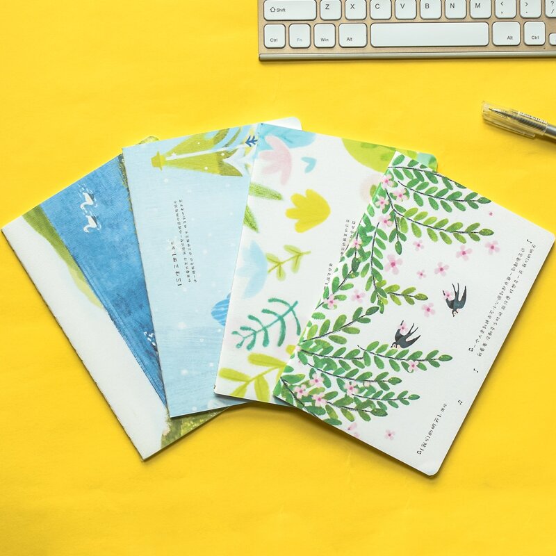 

1pc Landscape Print Random Notebook, Multicolor
