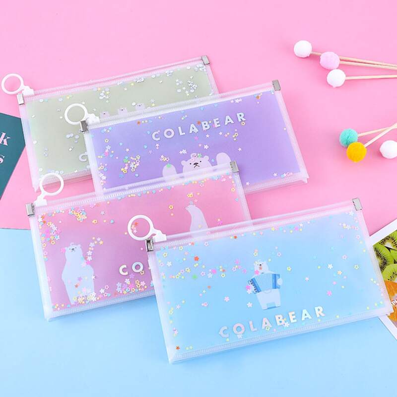 

1pc Cartoon Graphic Random Pencil Bag, Multicolor