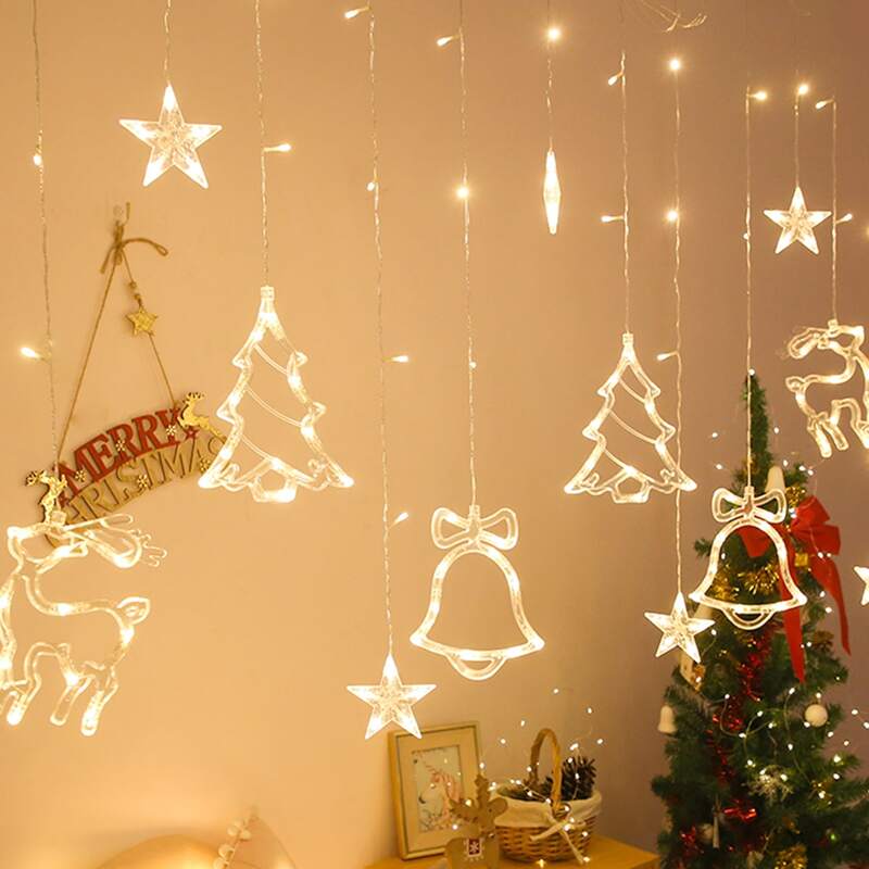 

1pc Christmas Decorative String Light With 138pcs Bulb, Yellow