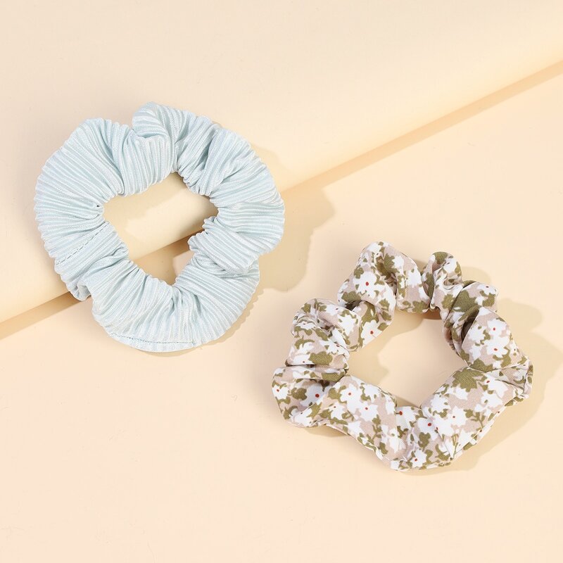 

2pcs Ditsy Floral Scrunchie, Multicolor