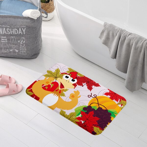 

Pumpkin Print Floor Mat, Multicolor