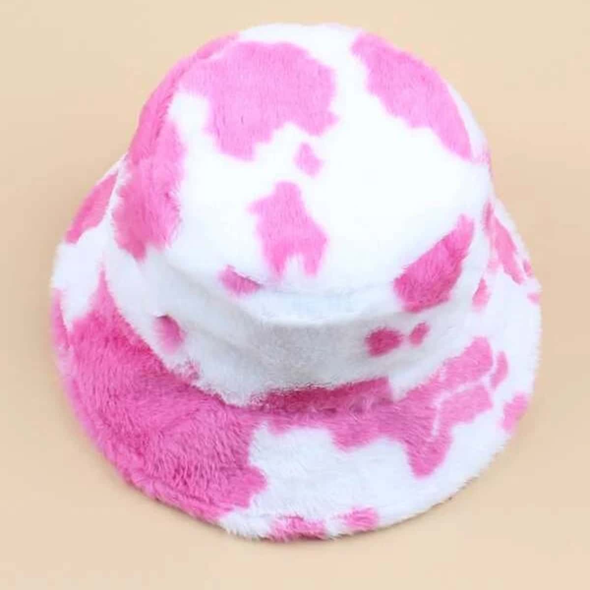 

Tie Dye Fluffy Bucket Hat, Pink