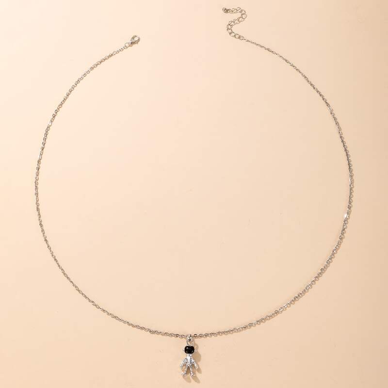 

Guys Astronaut Pendant Necklace, Silver