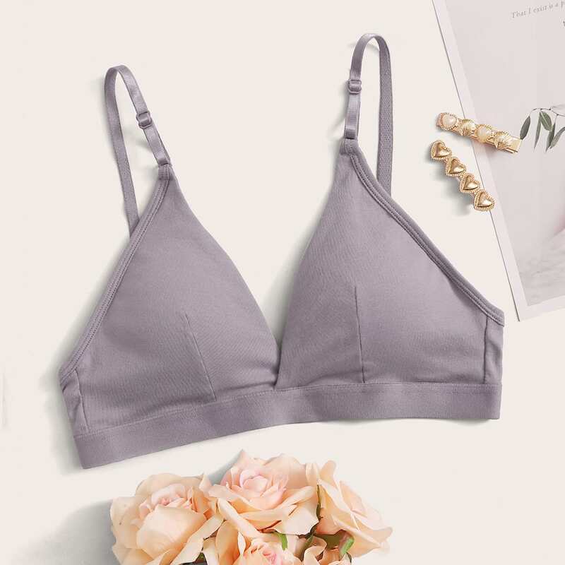 

Solid Simple Bra, Dusty purple