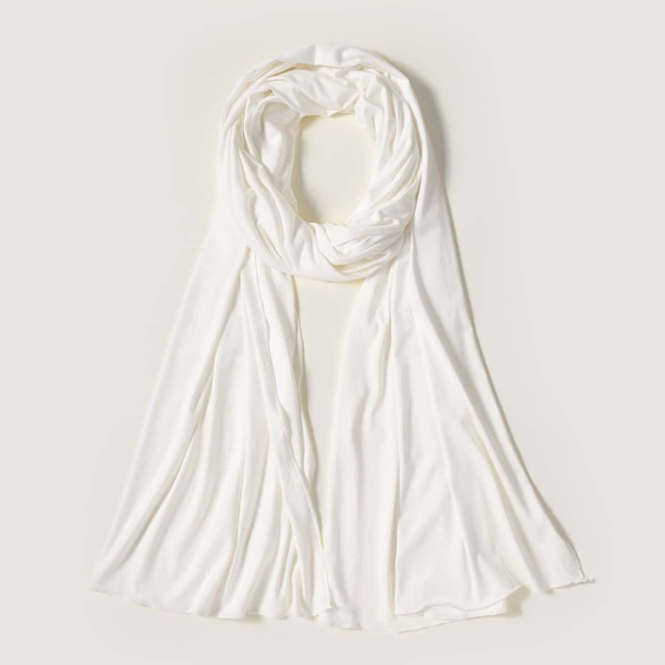 

Simple Plain Scarf, White