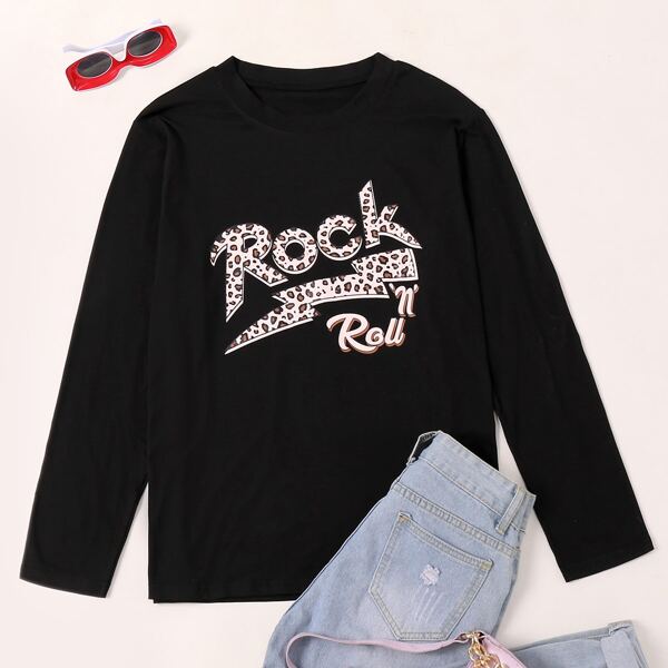 

Plus Slogan Graphic Tee, Black