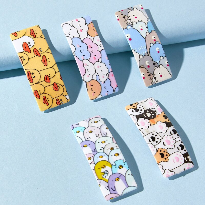 

5pcs Cartoon Hair Clip, Multicolor