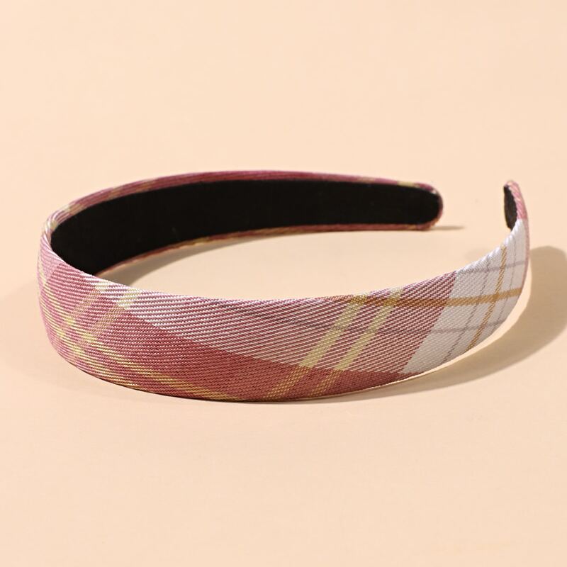 

Plaid Hair Hoop, Pink