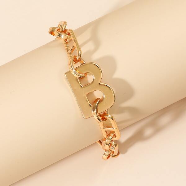 

Letter Decor Bracelet, Gold