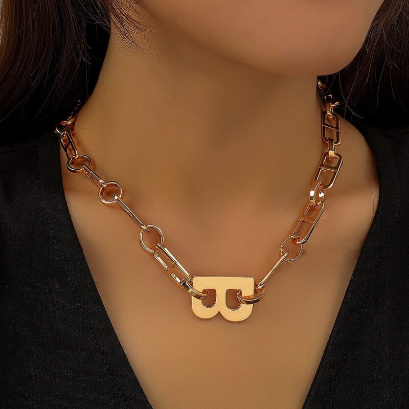 

Letter Charm Necklace, Gold