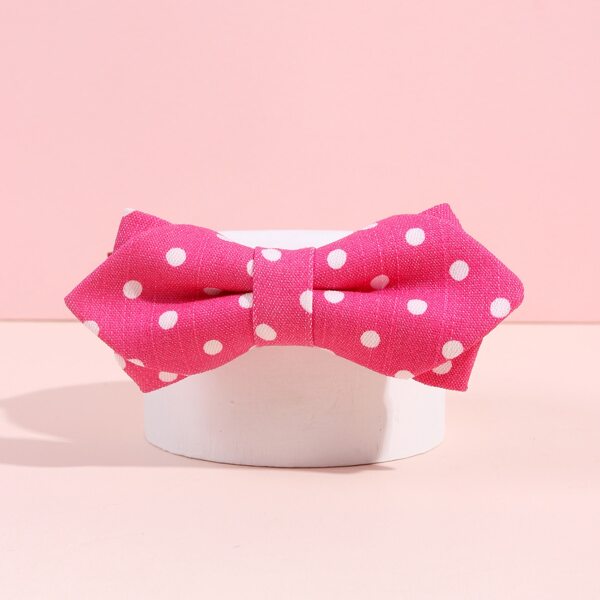 

Polka Dot Dog Bow, Hot pink