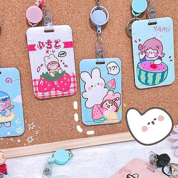 

1pc Cartoon Graphic Random ID Card Holder, Multicolor