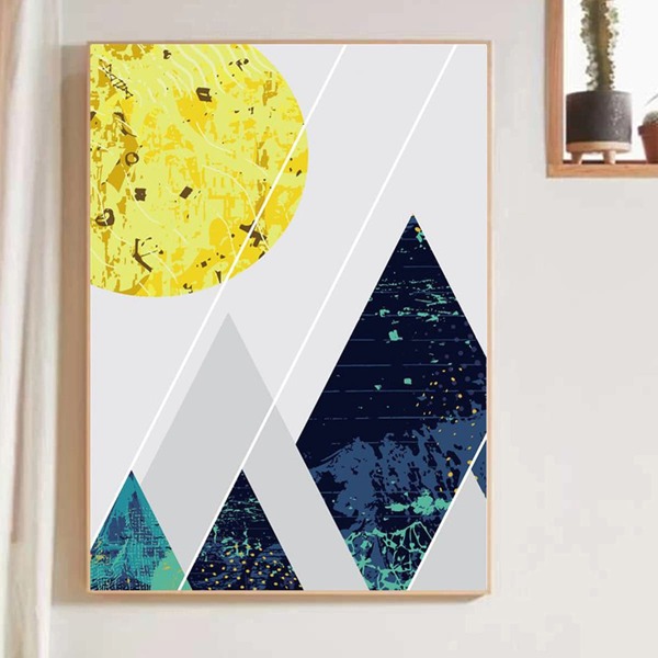 

Abstract Pattern Wall Painting Without Frame, Multicolor