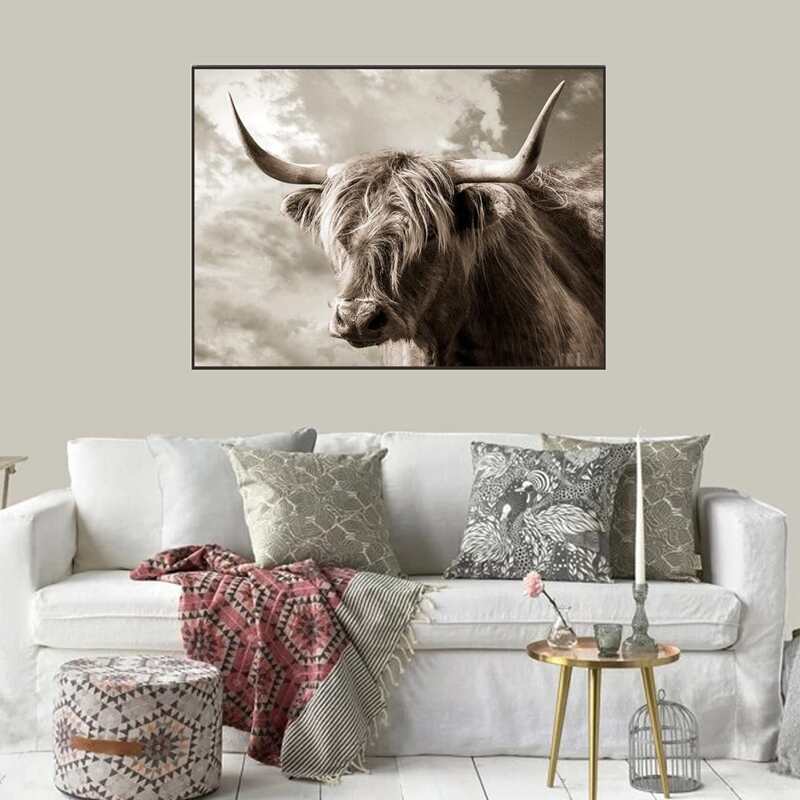 

Animal Print Wall Painting Without Frame, Multicolor