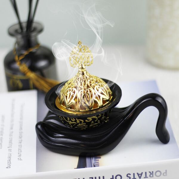 

1pc Incense Burner Ornament, Black