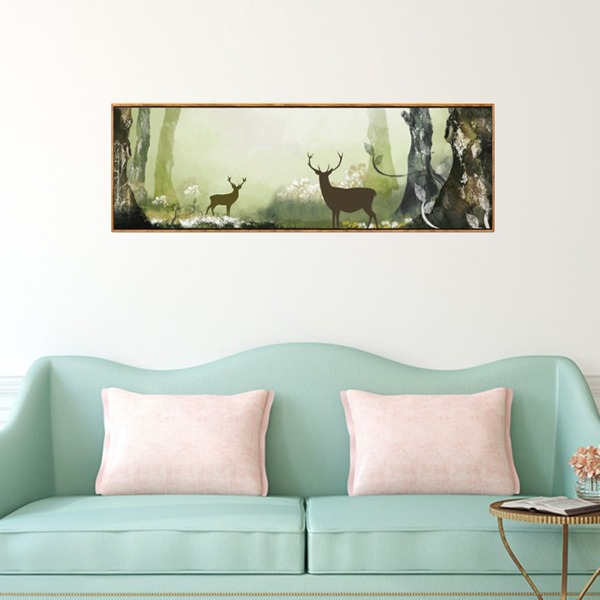 

Deer Print Wall Painting Without Frame, Multicolor