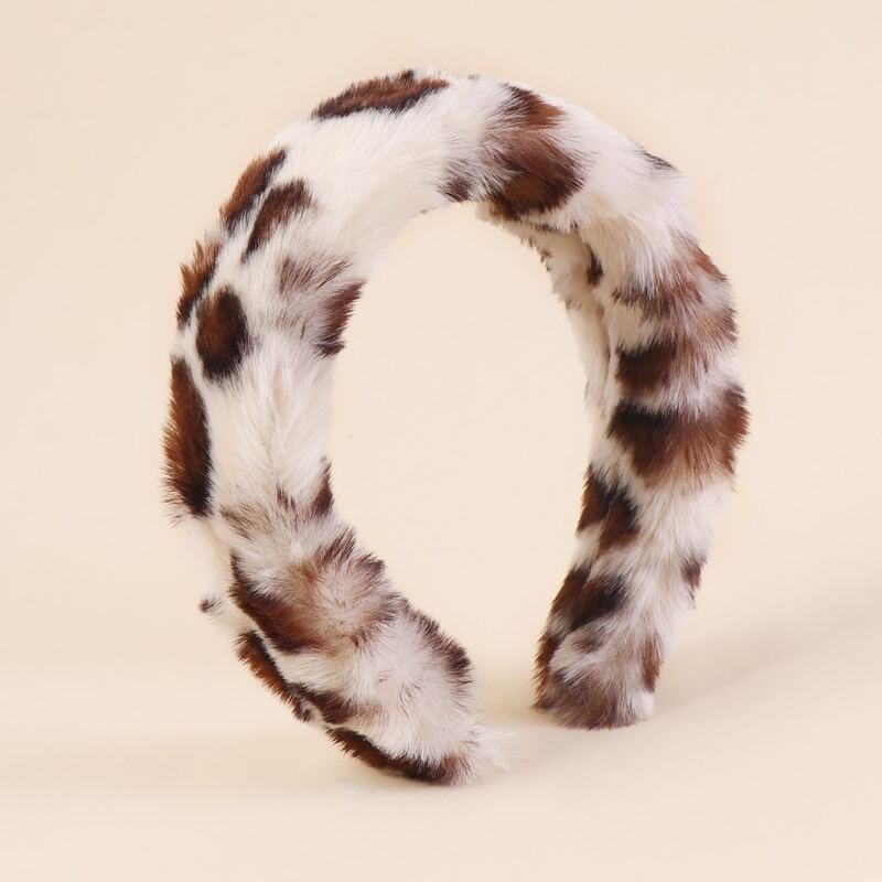 

Fluffy Leopard Pattern Hair Hoop, Multicolor