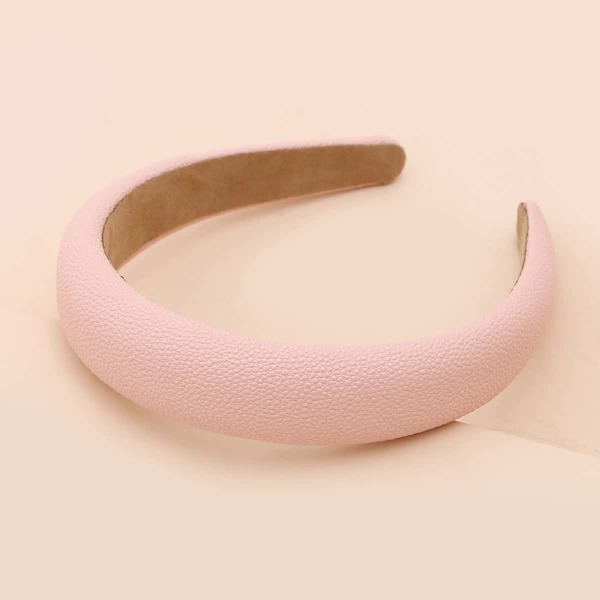 

Solid PU Hair Hoop, Pink