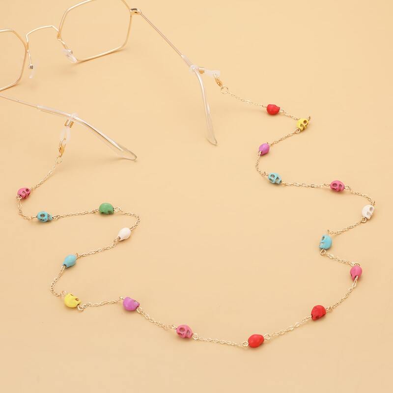 

Skull Decor Glasses Chain, Multicolor
