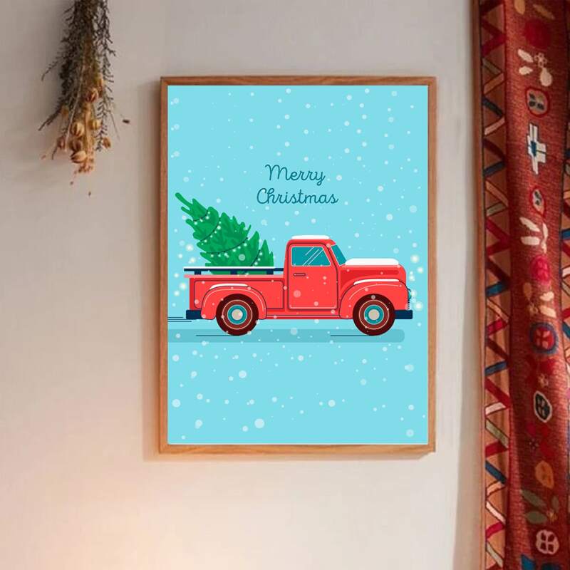 

Car Print Wall Painting Without Frame, Multicolor