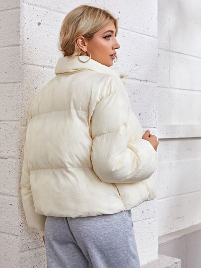 Button Up Puffer Jacket