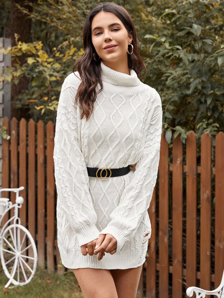 Romwe sweater dress sales