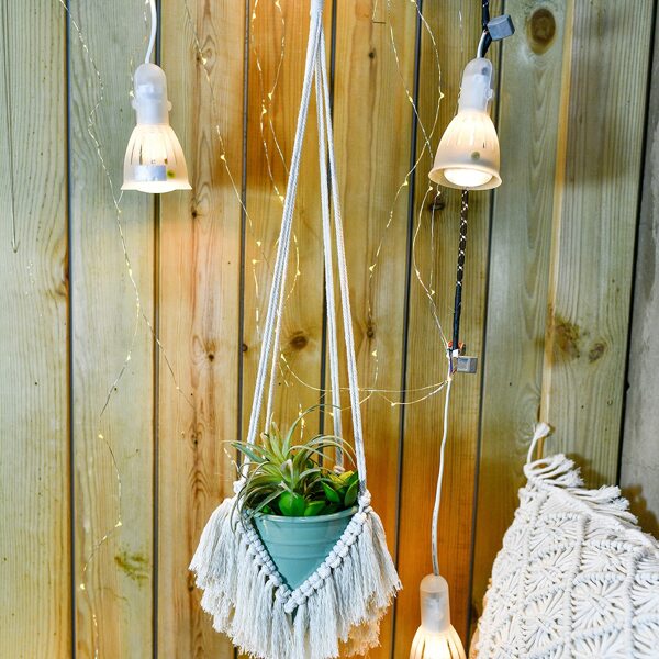 

1pc Macrame Plant Hanger, Beige