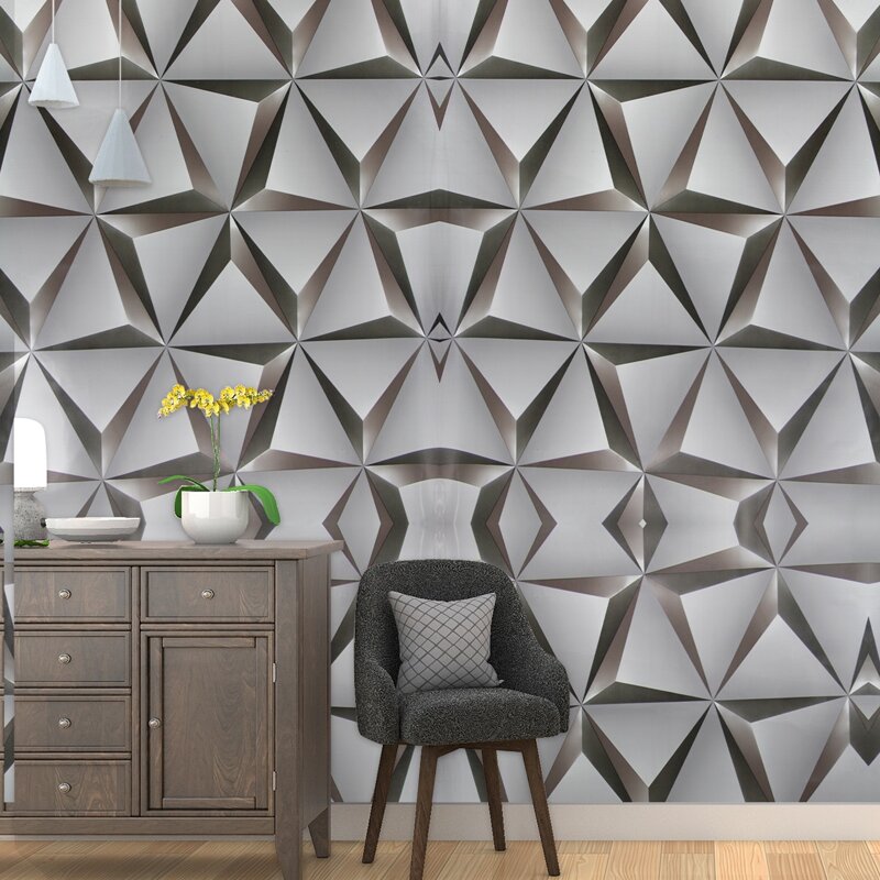 

1sheet 3D Geometric Pattern Wall Sticker, Multicolor