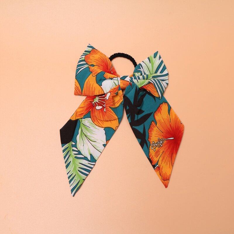 

2pcs Tiger & Flower Pattern Hair Tie, Multicolor