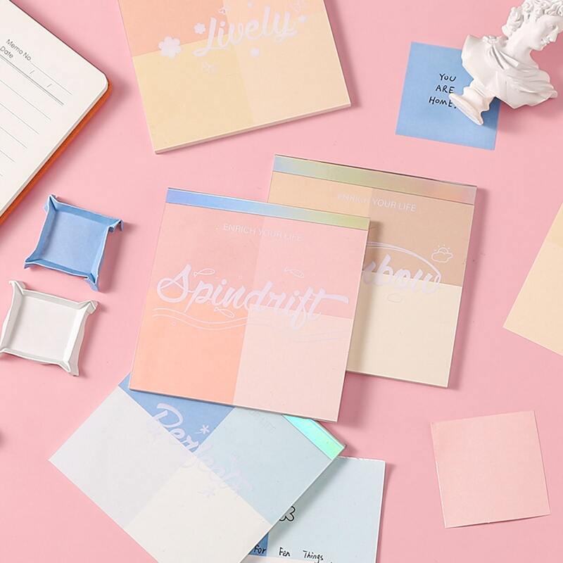 

1pc Random Colorblock Sticky Note, Multicolor