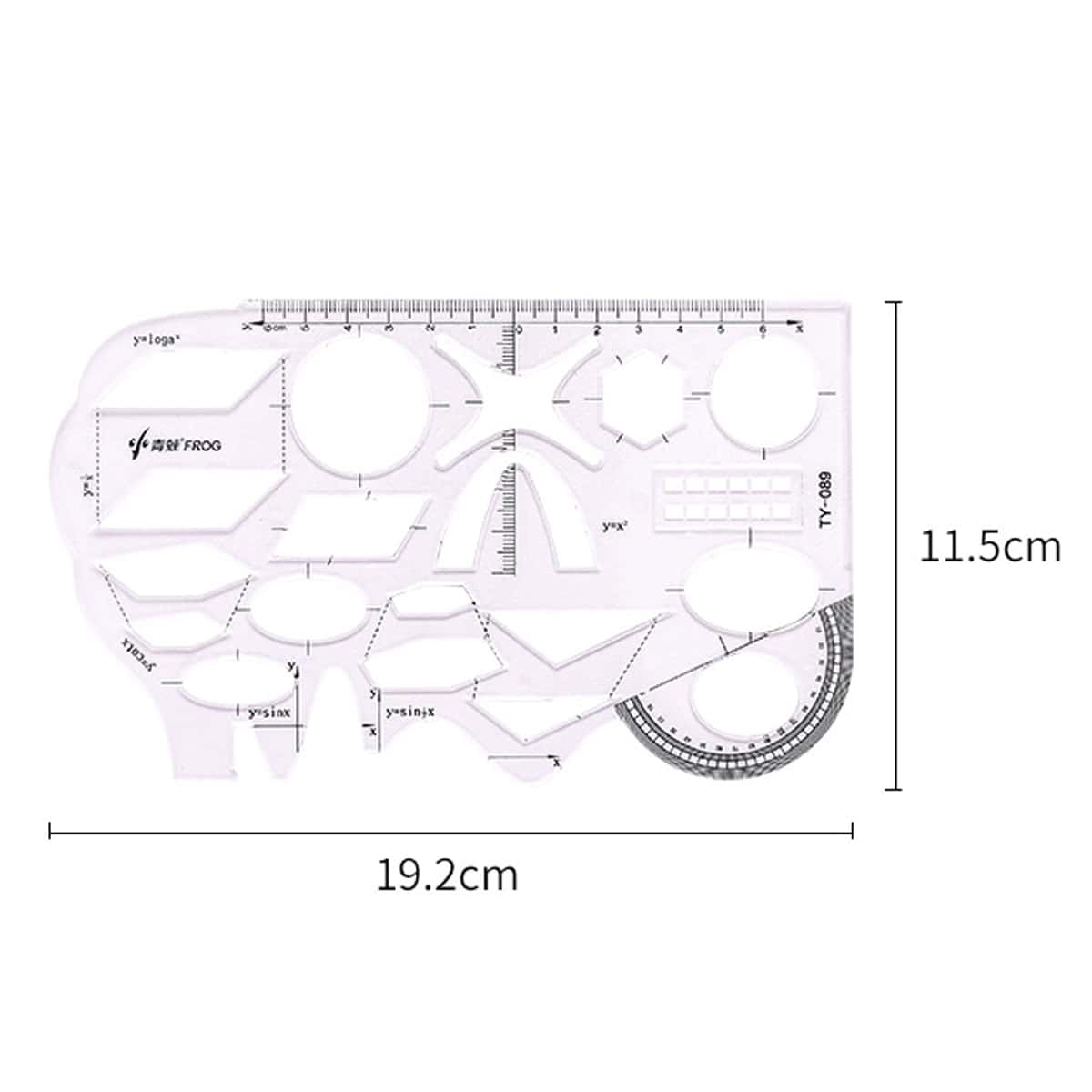 

1pc Multifunctional Drawing Ruler, Clear