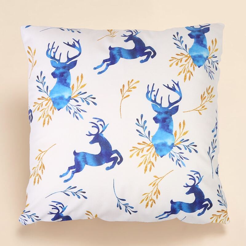 

Elk Print Cushion Cover Without Filler, Multicolor