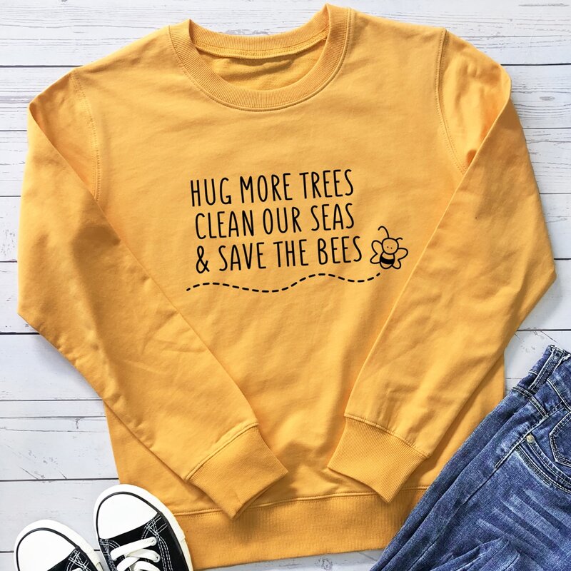 

Slogan Graphic Sweatshirt, Mustard yellow