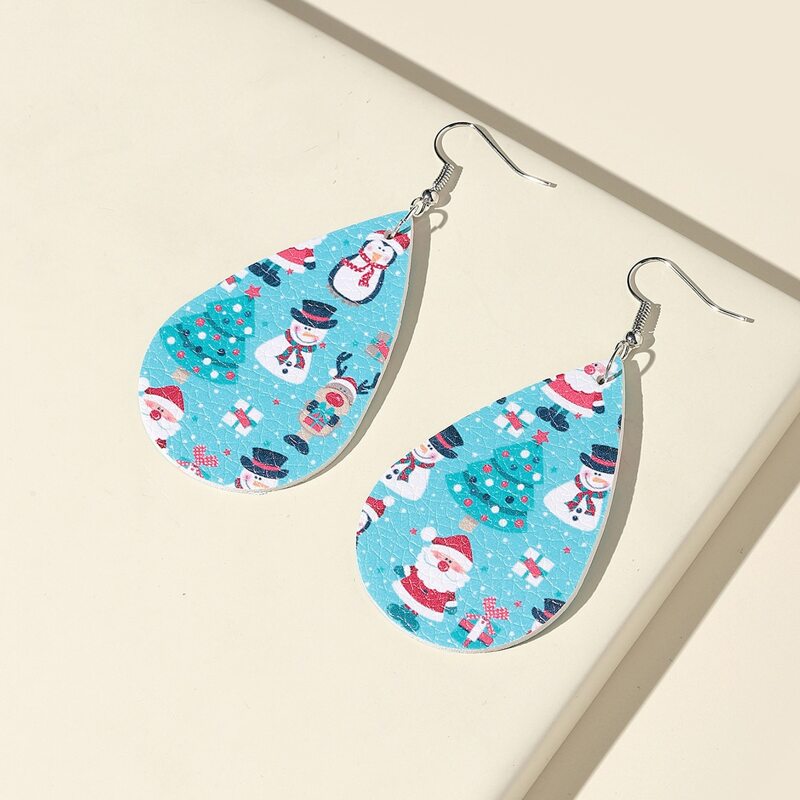 

Christmas Water Drop Earrings, Multicolor