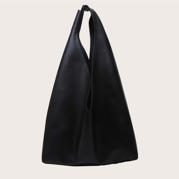 

Минималистичная сумка на плечо большой емкости, Чёрный