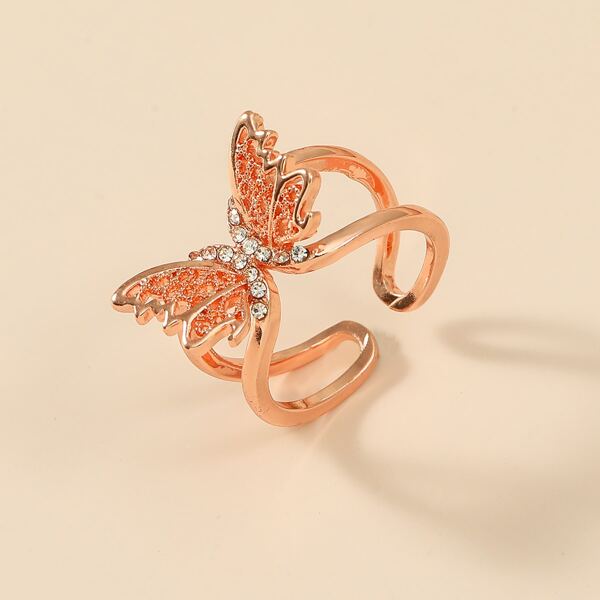 

Butterfly Decor Ring, Rose gold