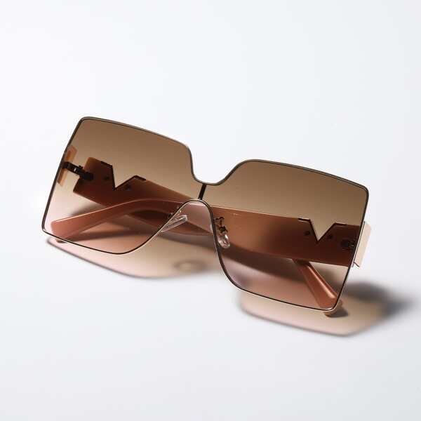 

Rimless Square Frame Sunglasses